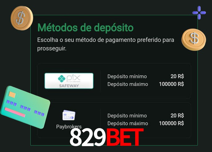 O cassino 829bet oferece uma grande variedade de métodos de pagamento